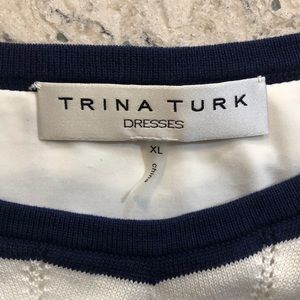 Trina Turk Dresses - White/ navy chevron striped Trina Turk Knit Dress Trina Turk Dresses - White/ navy chevron striped Trina Turk Knit Dress